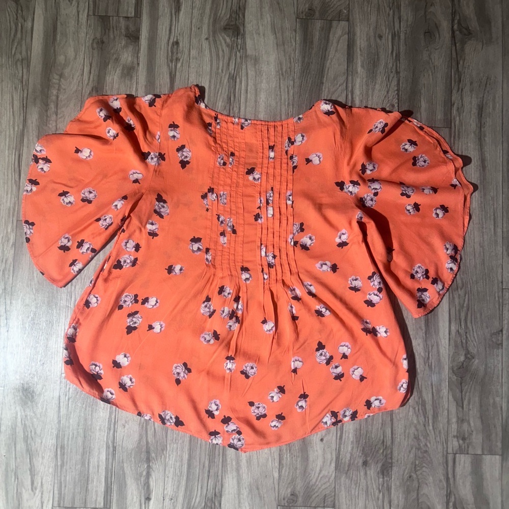 Maeve Maya Floral Flutter‎ Sleeve. Anthropologie. size 4
